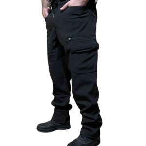 Pantalones de senderismo para hombre, con forro polar, 5 bolsillos, resistentes al agua, para invierno y exteriores